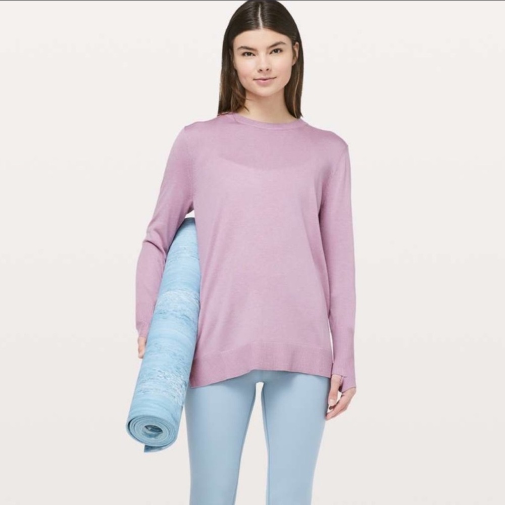 lululemon athletica Pink Crew Neck Sweater